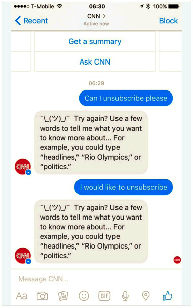 unsubscribing from cnn bot